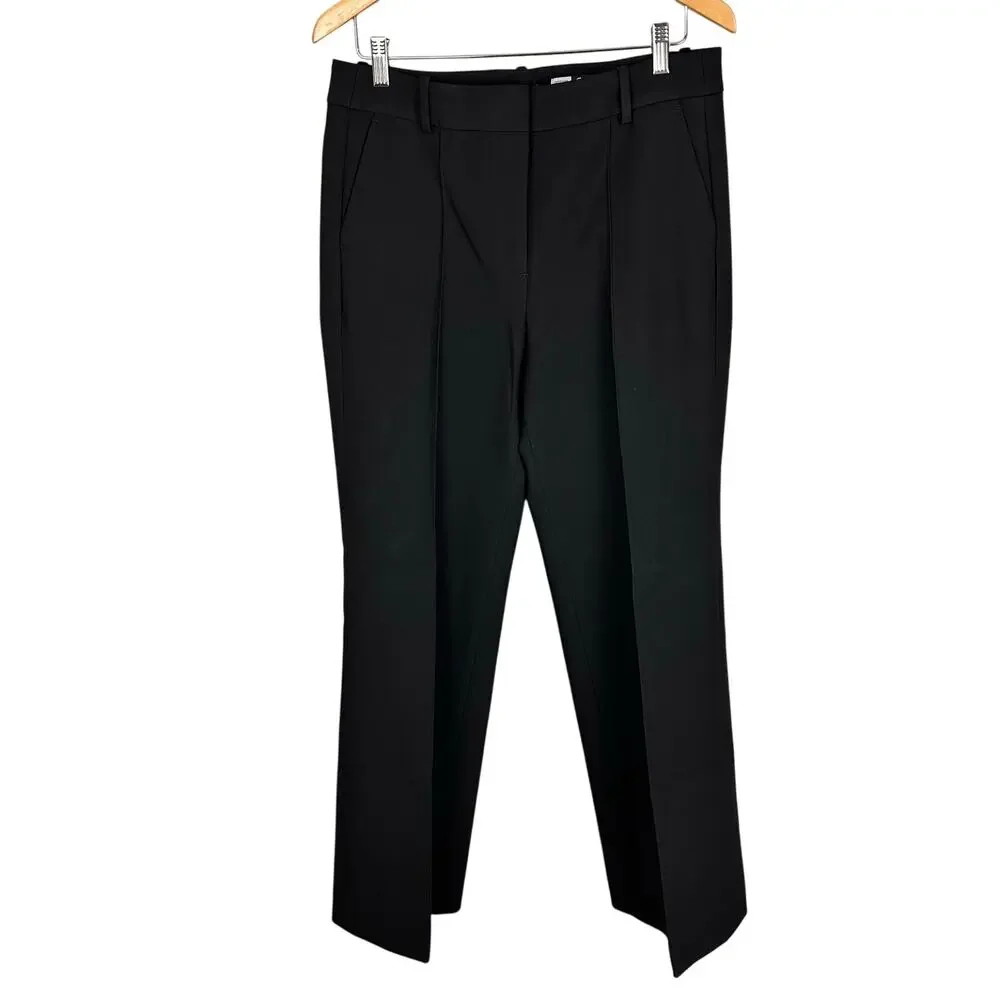 J.CREW Natalia Straight Leg Pant Four Season Stretch Carreman Black Size 12 NWT